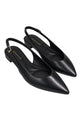 Margot Black Slingback Flat Sandal