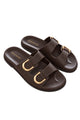 Paloma Dark Chocolate D Ring Buckle Slides