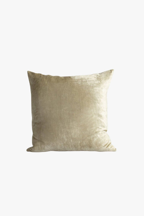 Bromley Champagne Feather Inner 55x55cm Velvet Cushion HW Cushions Baya   