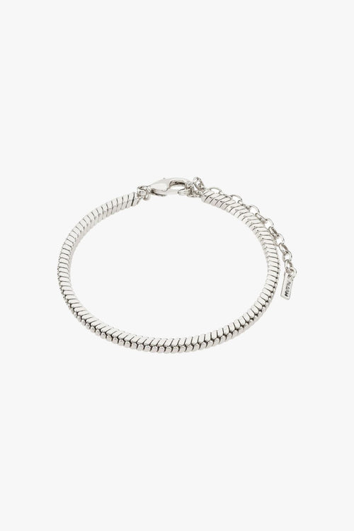 Dominique Flat Snake Silver Chain Recycled Bracelet ACC Jewellery Pilgrim   
