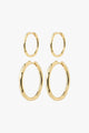 Eve Hoop 2-in-1 Set Gold-Plated Earrings