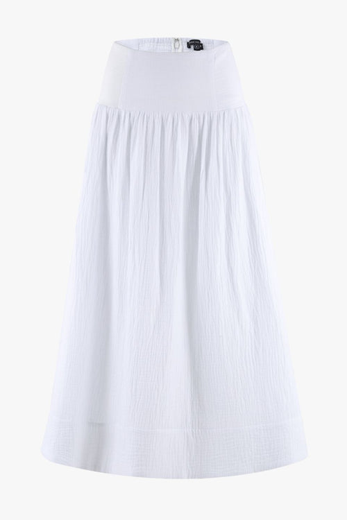 White Cotton Maxi Skirt