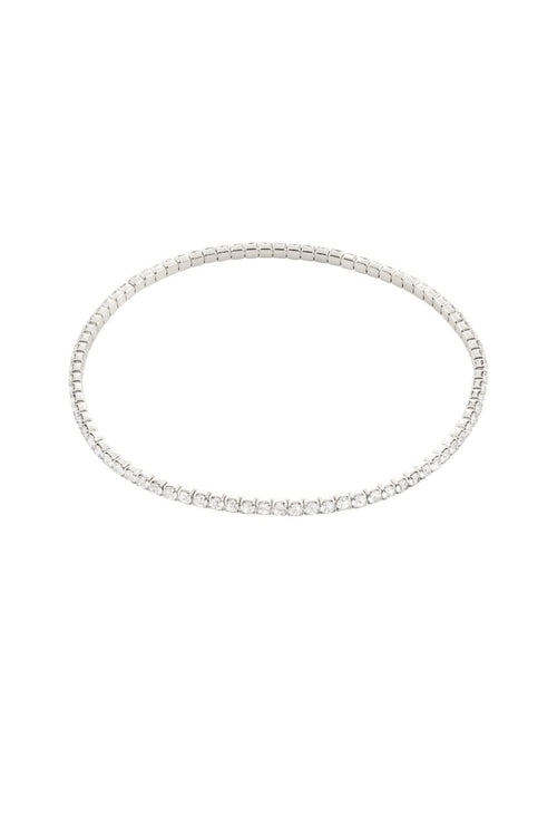 Silver bracelet on a white background