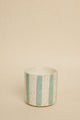 Blue Stone Stripe Small Ceramic Soy Wax Candle