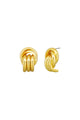 Dani Triple Linked Gold Stud Earrings