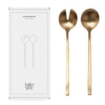 Matte Gold Salad Server Set