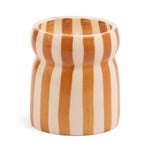 orange white striped candle