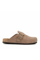 Bili Taupe Suede Clogs