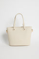 Siena Beige PU Leather Small Knot Top Handle Bag