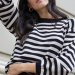 Black stripe knit