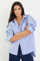Signature Blue Oxford Oversized Shirt