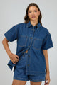 Simi Heritage Blue Boxy Denim Shirt