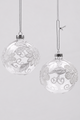 Glass White Lace Baubles