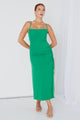 Siren Bright Green Ruched Side Party Dress