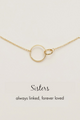 Sisters 14k Gold Plate Double Circle Necklace