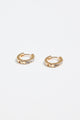 Classic Diamante Gold Huggie Earrings