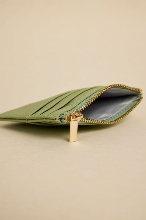 Sage leather wallet 