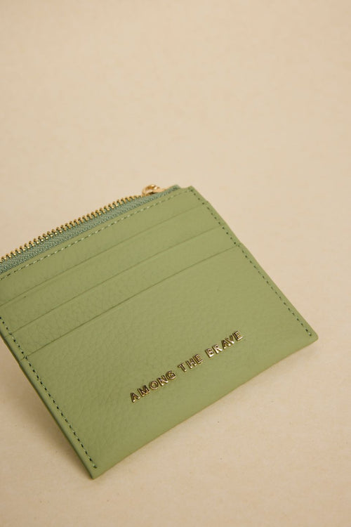 Sage leather wallet 