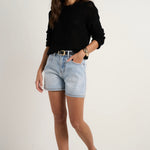 light denim shorts