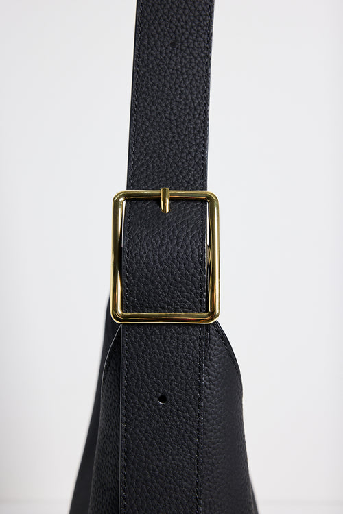 Soho Black Leather Large Bucket Bag