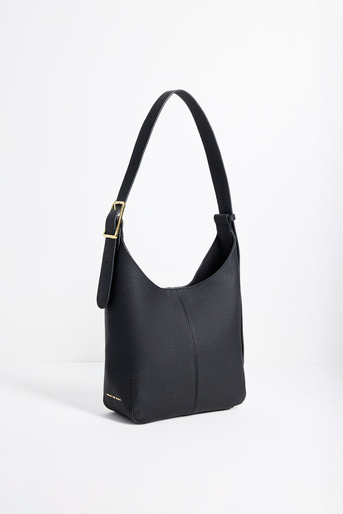 Soho Black Leather Large Bucket Bag