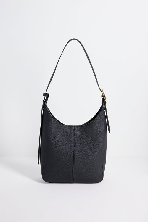 Soho Black Leather Large Bucket Bag