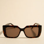 brown rectangle sunglasses