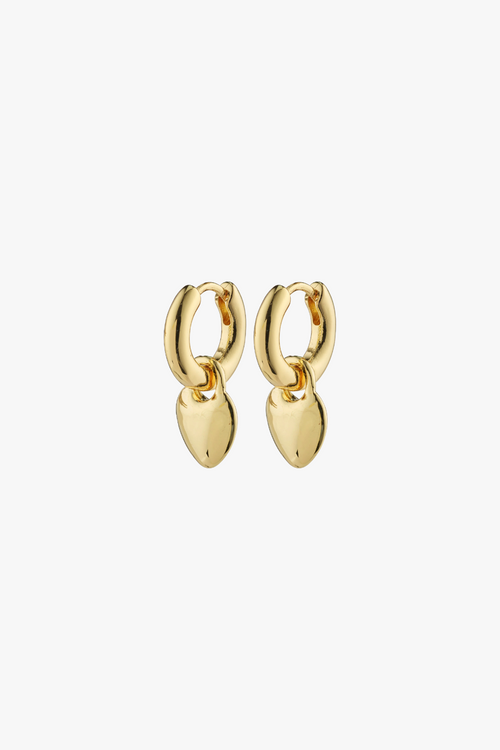 gold heart earring