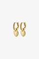 Sophia Gold Heart Hoop Earrings