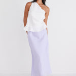 Soulmate Lilac Linen Bias Midi Skirt WW Skirt Among the Brave   