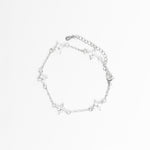 Silver bracelet on a white background