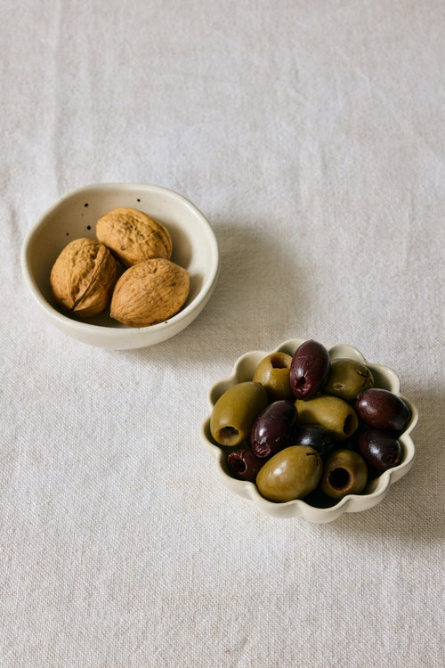 dipping bowl with walnuts