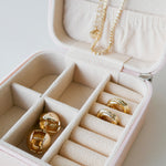 Square Pink Jewellery Travel Case