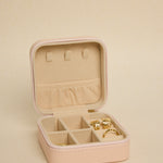 Square Pink Jewellery Travel Case