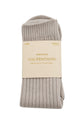 Stone Cosy Ribbed Socks