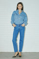 95 Stovepipe Liliana Blue Slim Mid Rise Denim Jean