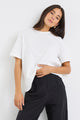 Street Ivory Crew Neck Short Sleeved Boxy Tee