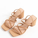 Suki Nude Strappy Mid Heel