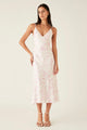 Sumerset Pink White Midi Slip Dress