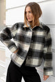 Sweeping Grey Check Soft Jacket