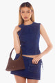 Sweetie Chocolate Faux Suede Shoulder Bag
