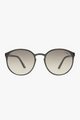 Swizzle Thin Round Matte Black Smoke Gradient Lens Sunglasses