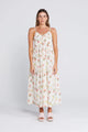 Zinnia Summer Haven Cream Floral Strappy Midi Dress