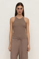 Tabitha Dark Sand Rib Tank