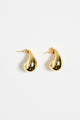 Tear Drop 14k Gold Plate Stud Earring