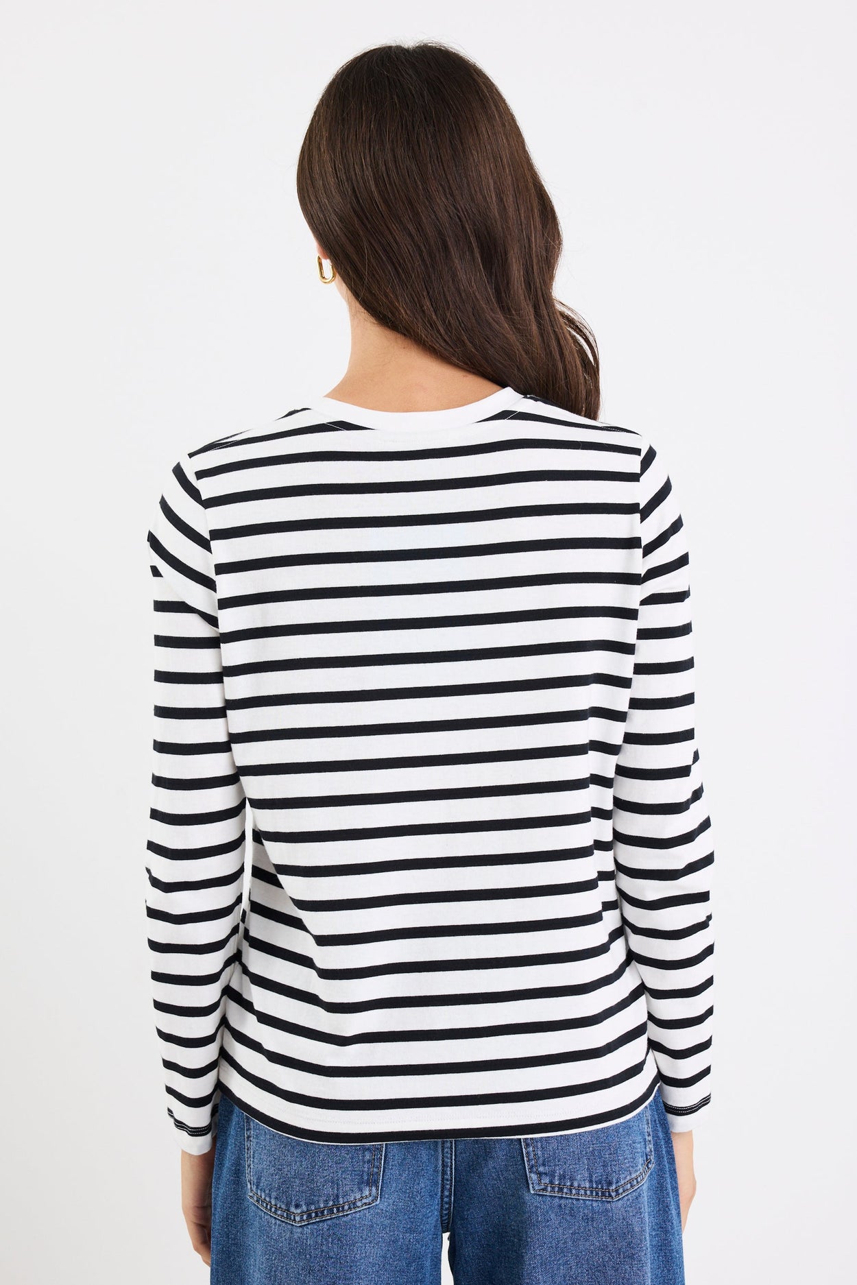 Shop Tether Black White Stripe LS Boxy Tee | Flo & Frankie