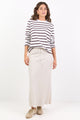 Summit Natural Linen Blend Tie Waist Bias Maxi Skirt