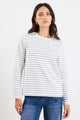 Tether Khaki White Stripe LS Boxy Tee
