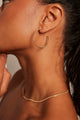 Thin Textured Gold EOL Hoop Earrings