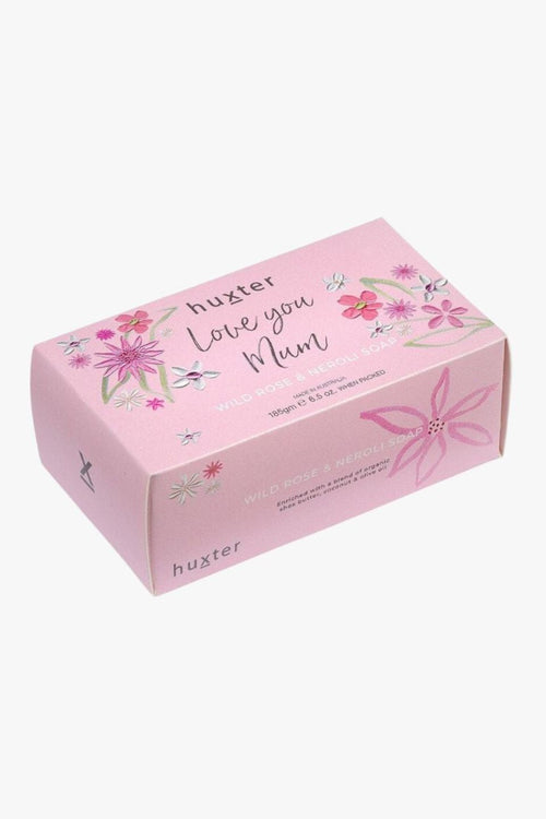 Thank You Orange and Navy Leaves Wild Rose + Neroli Wrapped Soap Bar HW Beauty - Skincare, Bodycare, Hair, Nail, Makeup Huxter   